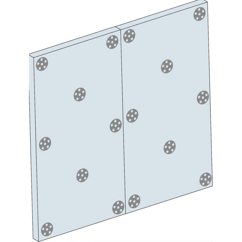 Rondelles métaliiques pour panneaux à carreler - sachet de 20