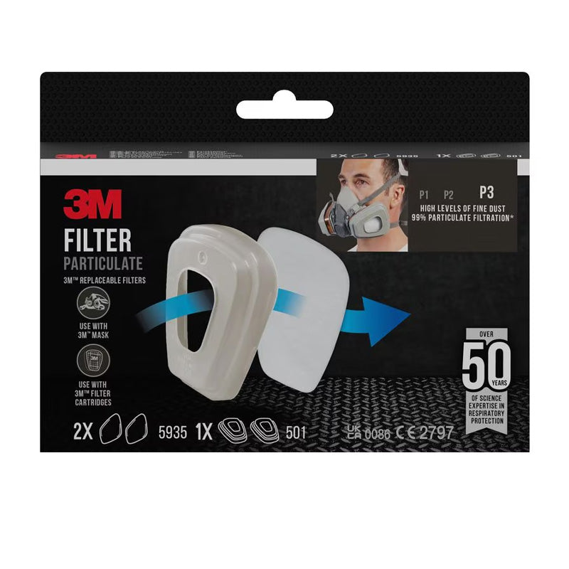 5935 - Filtres P3 - Boîte de 2 Paires + 1 Paire de Bagues de Fixation P3