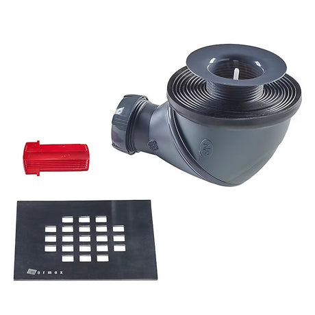 Receveur à carreler MARMOX grille carrée centrée