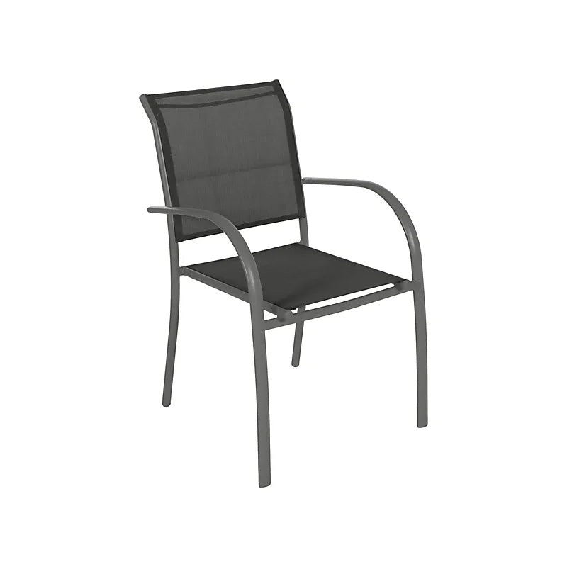Fauteuil empilable New York - Aluminium - Gris anthracite