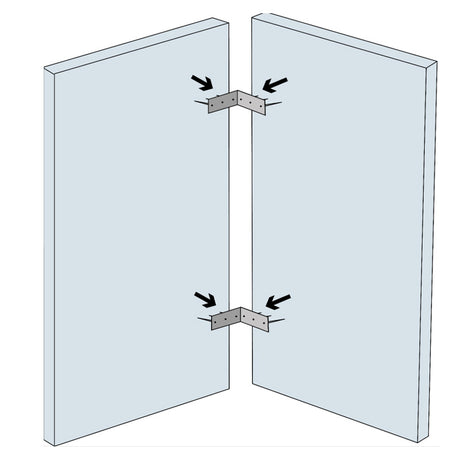 Ancrages perpendiculaires pour panneaux à carreler (sac de 2)