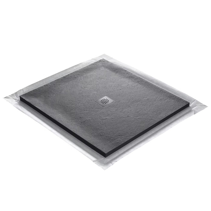 Receveur pierre naturelle rocher de mer MARMOX grille carrée centrée