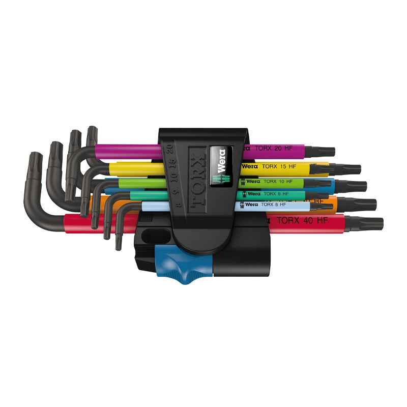 Jeu de clés torx 967/9 TX Multicolour HF 1, 9 pièces - WERA - 05024179001