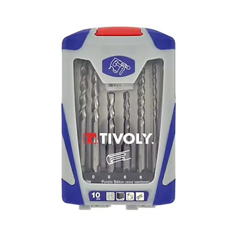 Tivoly 14 forets béton SDS+ L 110- 160mm Ø 4 à 10mm
