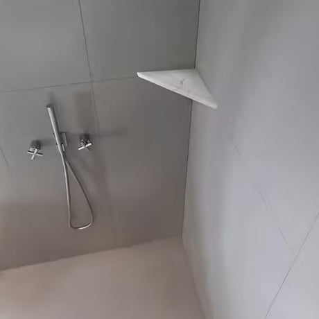 Etagère d'angle en résine imitation marbre 26 x 26 cm x 2,5 cm MARMOX