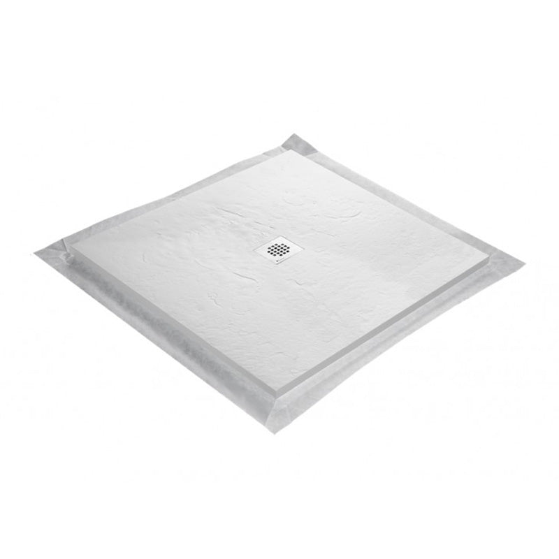 Receveur pierre naturelle ardoise claire MARMOX grille carrée centrée