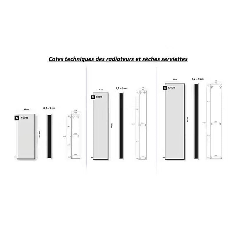 Radiateur sèche serviette électrique MARMOX miroir vertical