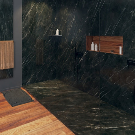 Panneau d'habillage mural MARMOX résine imitation Marbre couleur Noir