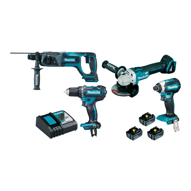 Ensemble de 4 machines MAKITA 18 V Li-Ion DLX4080TX1