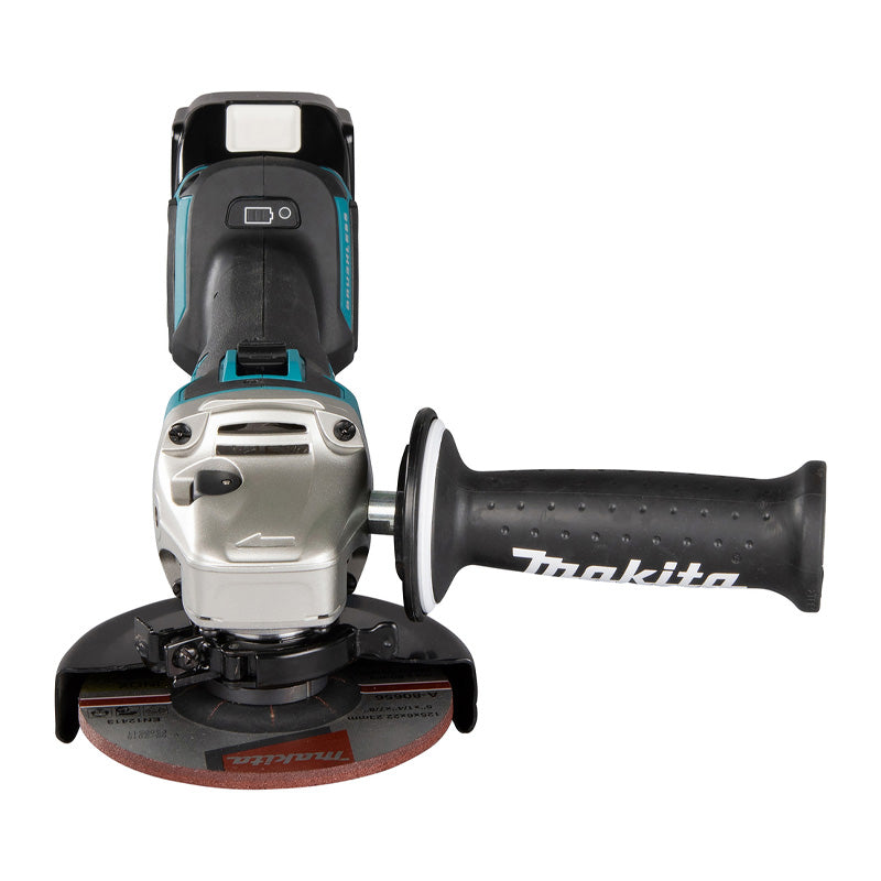 Meuleuse Ø125mm Brushless 2x4Ah 18V MAKITA DGA504RMJ Demarrage prog. et anti redemarrage