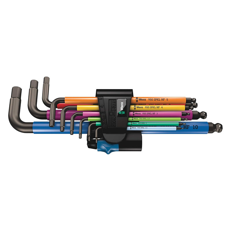 Jeu de clés allen 6 pans 950/9 Hex-Plus Multicolour HF 1, 9 pièces - WERA - 05022210001