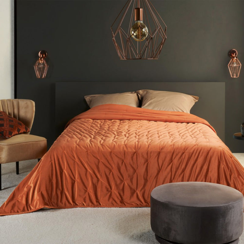 Jeté de lit PANDORE ORANGE 150x200 100%PO