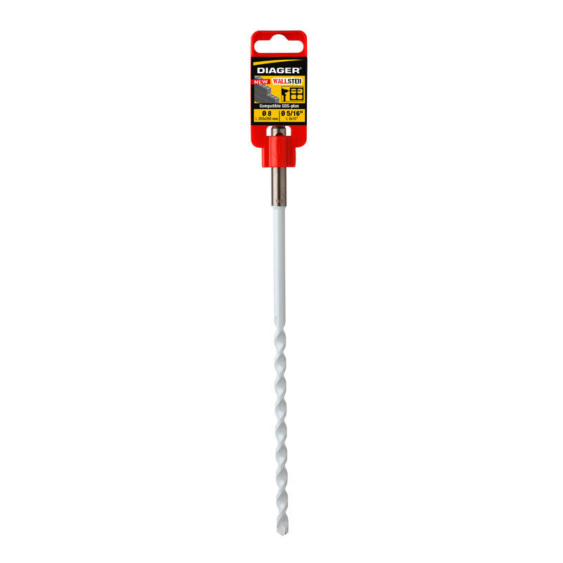Foret parpaing et brique - DIAGER - Wallster compatible SDS+ Diam. 10x260 mm