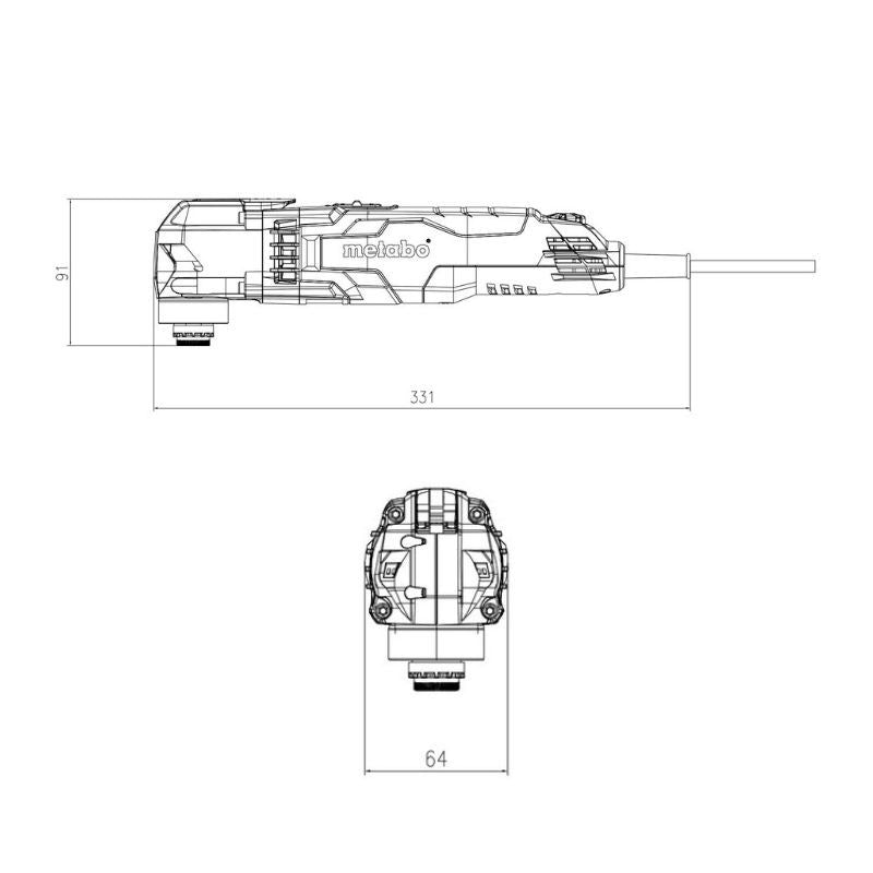 Outil multifonction 400W METABO MT 400 QUICK 11000 - 18500 /min