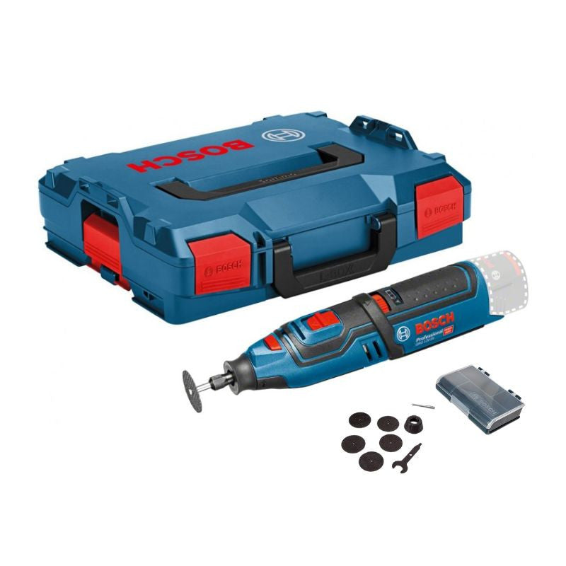 Outil multifonction rotatif BOSCH 06019C5002  GRO 12V-35 en coffret L-boxx avec accessoires (vendu sans batterie)