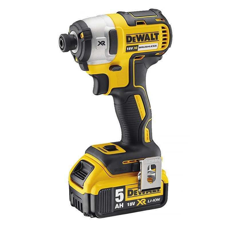 Pack 2 outils 18V DEWALT DCK266P2T-QW : Perceuse-visseuse à percussion DCD796 et Visseuse à choc DCF887 avec 2 batteries 5,0 Ah
