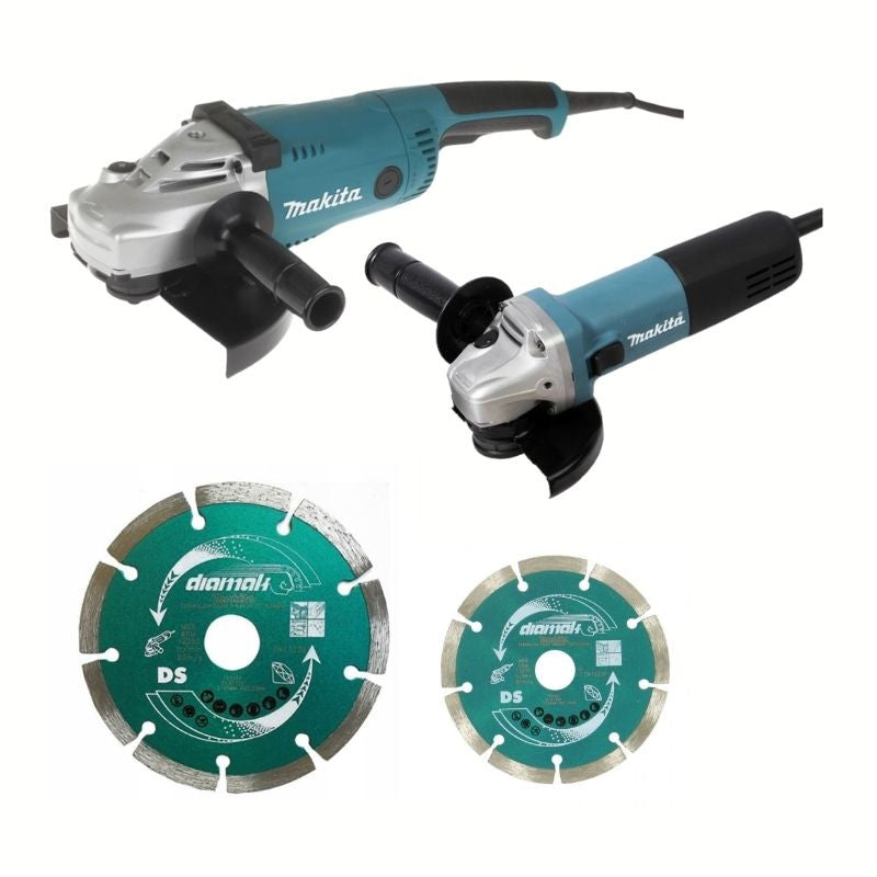 Pack 2 outils MAKITA DK0053GX2-P (Meuleuse GA9020 + Meuleuse 9558HNRG)