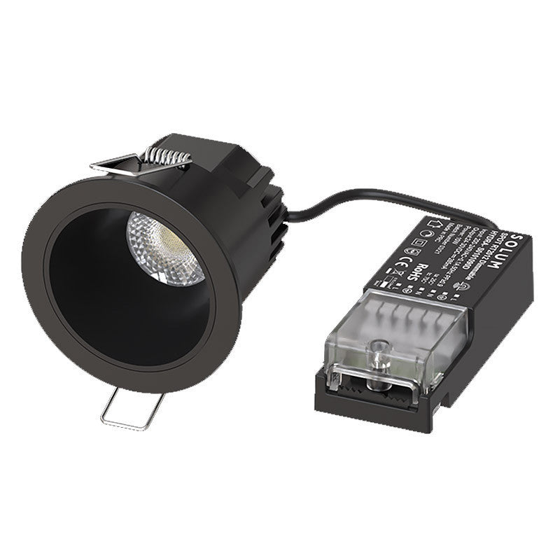 Pack 5 Spot LED SOLUM HYDRA RT2012 RE2020 encastrable dimmable à basse luminace CCT 10W Noir