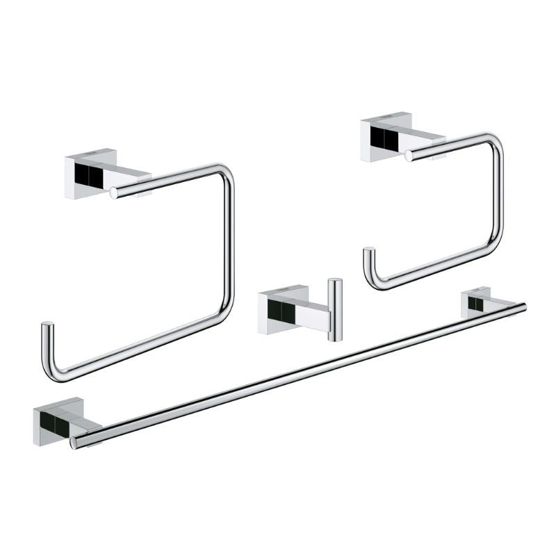 Pack accessoires 4 en 1 ESSENTIALS CUBE GROHE 40778001 - chrome