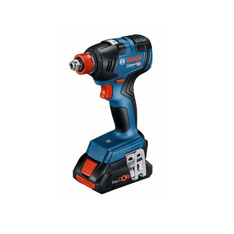 Pack BOSCH Perceuse-visseuse GSB 18V-45 + Boulonneuse GDX 18V-200 + Meuleuse GWS 18V-7 + 2 batteries 5.0Ah 18V + chargeur