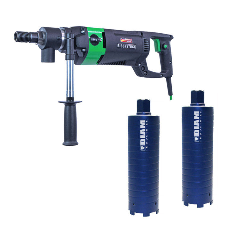 Pack Carotteuse à percussion à sec ESD162 Ø162 EIBENSTOCK & 2 couronnes Ø62/300 mm et Ø82/300 mm- 11/4 - BETON