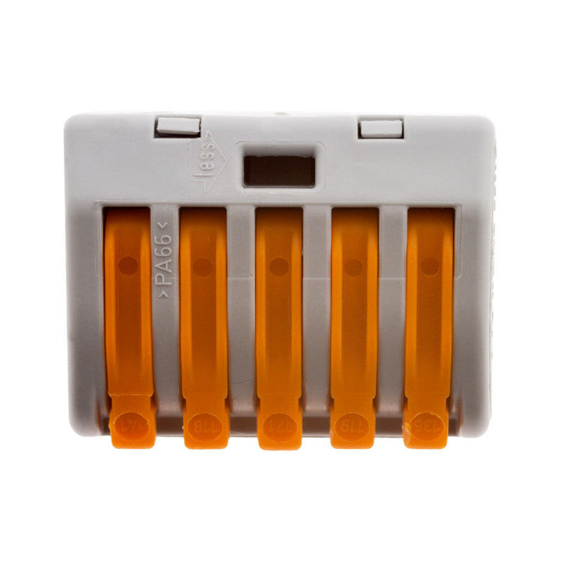 Pack de 30 bornes de connexion rapide a levier WAGO 5 entrées fil souple et rigide - S222