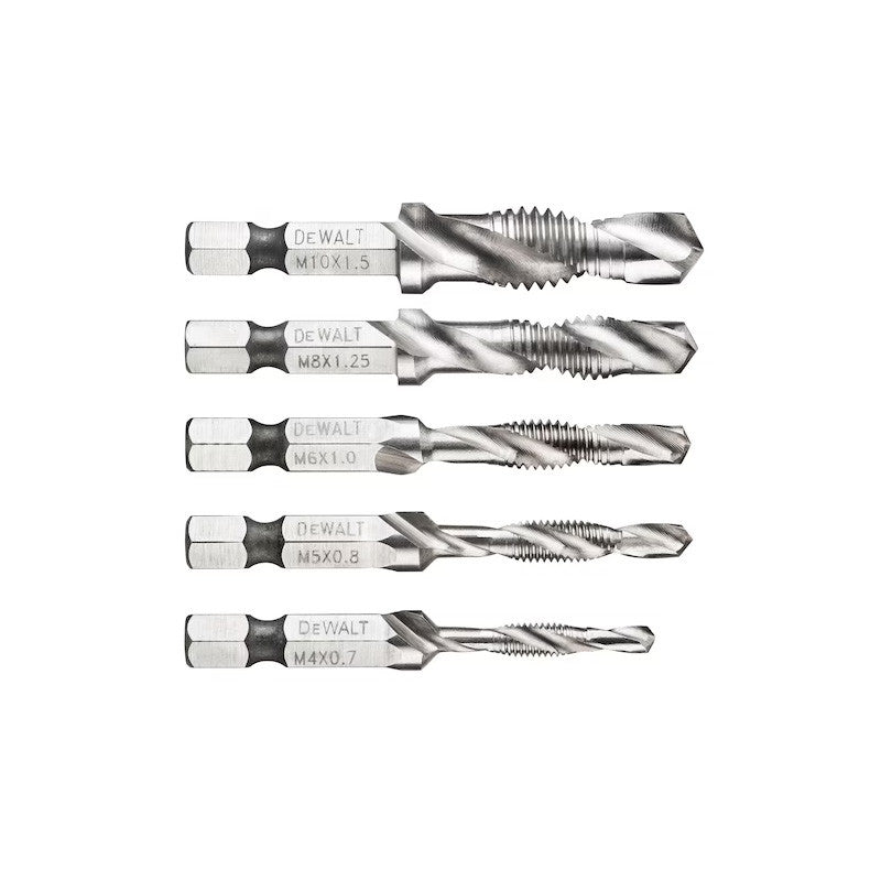 Pack de 5 forêts à tarauder DEWALT DT50060-QZ (M4, M5, M6, M8, M10)