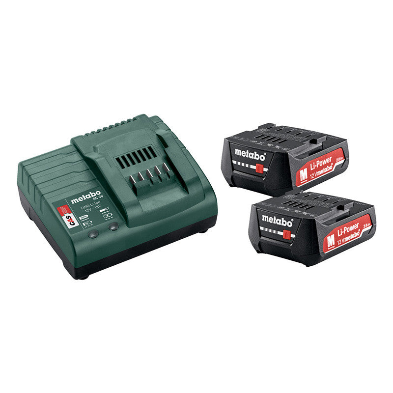 Pack Energie 12V 2x2 Ah Li-Power + chargeur SC 30 - METABO - 685300000