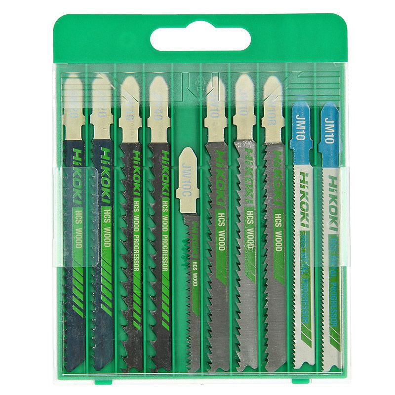 Pack Scie sauteuse 90mm et lame de scie - HIKOKI CJ90VAST2WAZ + Lot de 10 lames panachés bois et métal 750049