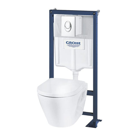 Pack WC suspendu sans bride GROHE SOLIDO OEM CERAMIC BUNDLE - murs porteurs ou non porteurs