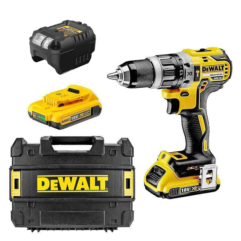 Perceuse-visseuse à percussion 18V DEWALT DCD796D2-QW Brushless avec coffret et 2 batteries 2,0 Ah