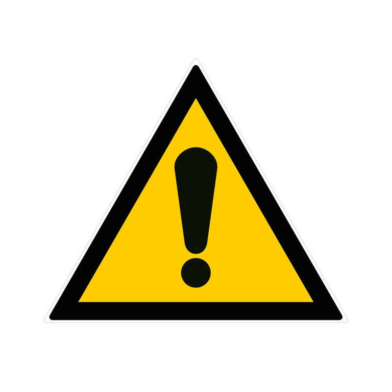 Panneau côté 300mm PSC choc rigide danger général norme ISO 7001