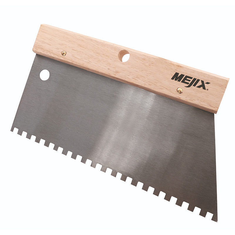 Peigne à colle manche bois MEJIX 180231 - 220 mm U 6 x 6
