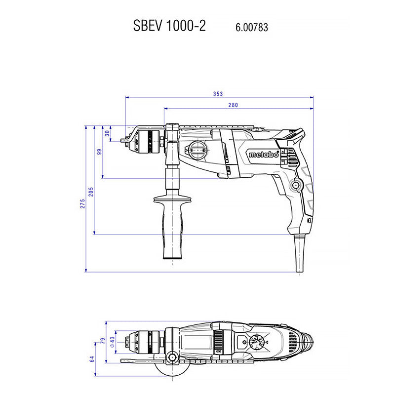 Perceuse à percussion METABO SBEV 1000-2