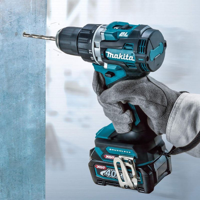 Perceuse-visseuse à percussion 40V max Li-ion 13 mm Brushless XGT MAKITA HP002GZ (vendu sans batterie)