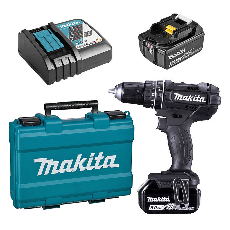 Perceuse visseuse à percussion MAKITA DHP482RTEB (2 x 5,0 Ah)
