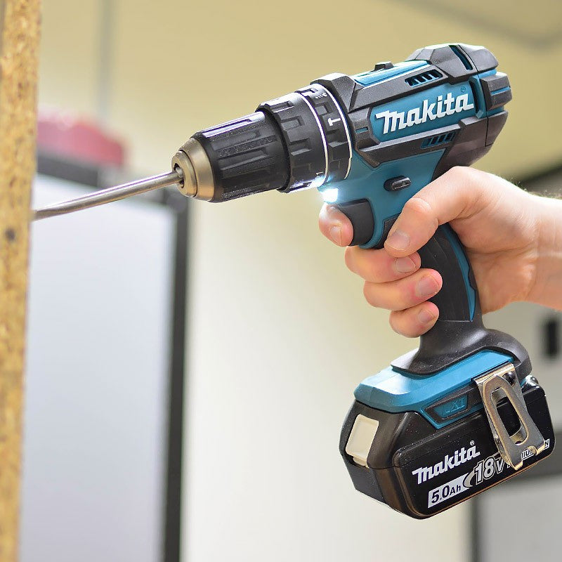 Perceuse visseuse à percussion MAKITA DHP482RTJ 18 V Li-Ion 5 Ah Ø 13 mm
