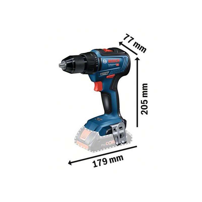 Perceuse Visseuse BOSCH 06019H5202 - GSR 18V-55 Professional 18V (vendu sans batterie)