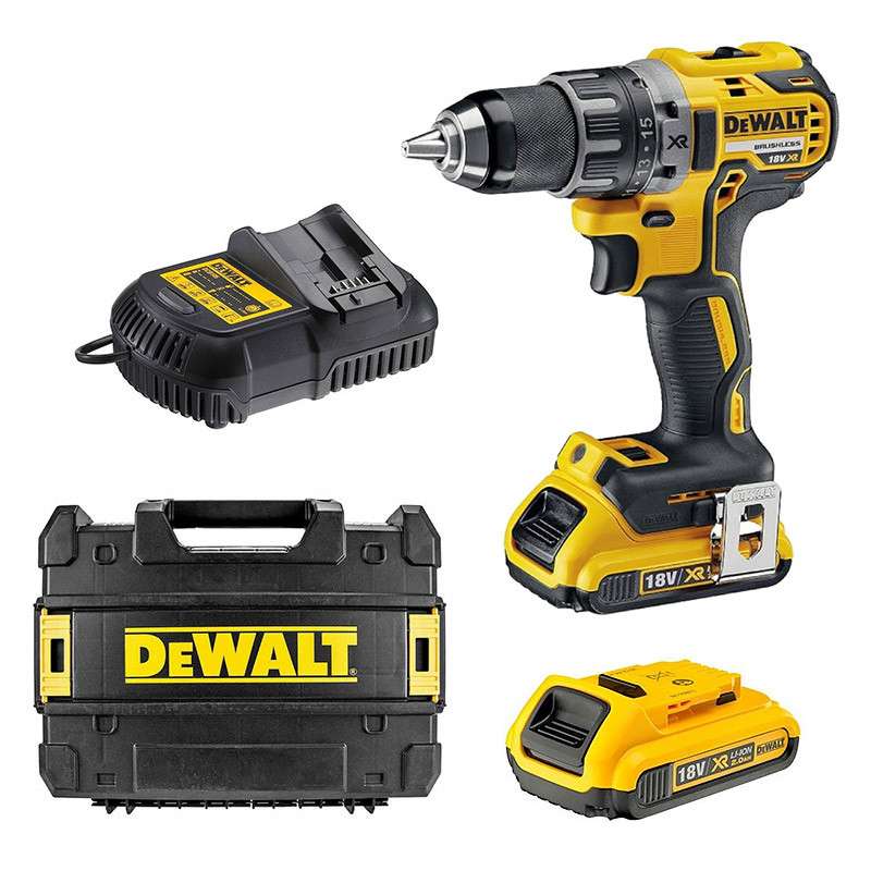 Perceuse-visseuse compact 18V DEWALT DCD791D2-QW avec coffret et 2 batteries 2,0 Ah