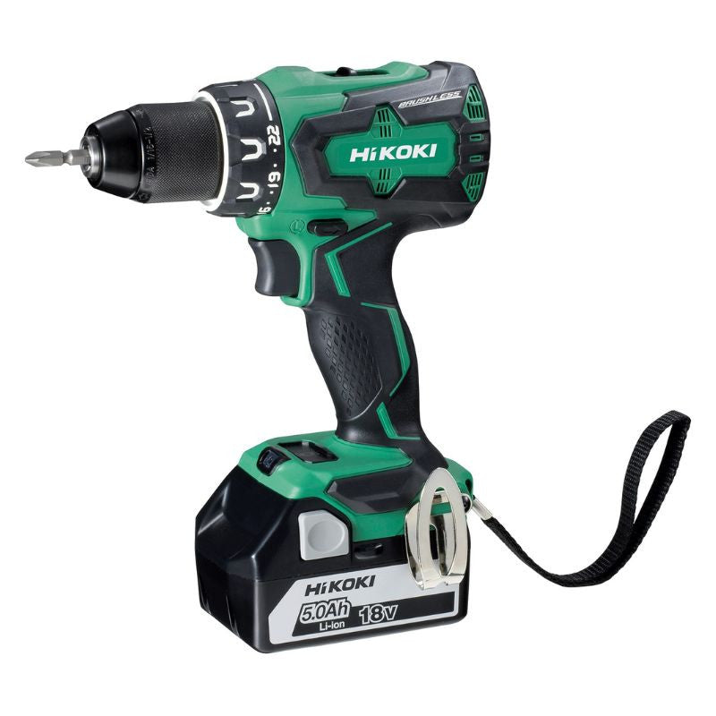 Perceuse visseuse HITACHI-HIKOKI DS18DBSLWJZ 70Nm 18V 5Ah Li-Ion Induction en coffret + 2 batteries + 1 chargeur