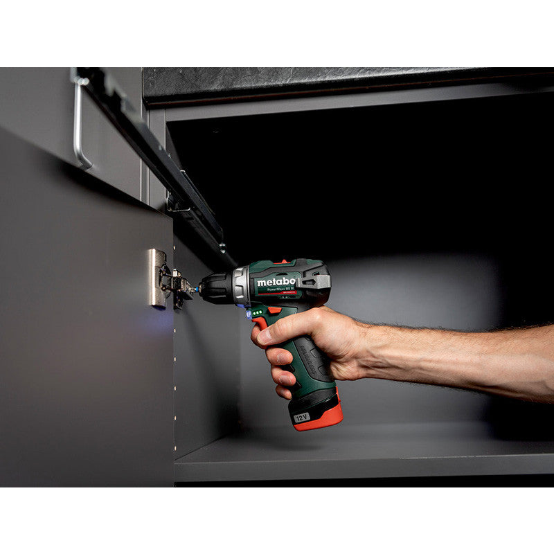 Perceuse visseuse sans fil 12 V PowerMaxx BS BL 2 x 2Ah Li-Power - METABO - 601721500 - Chargeur LC40, coffret