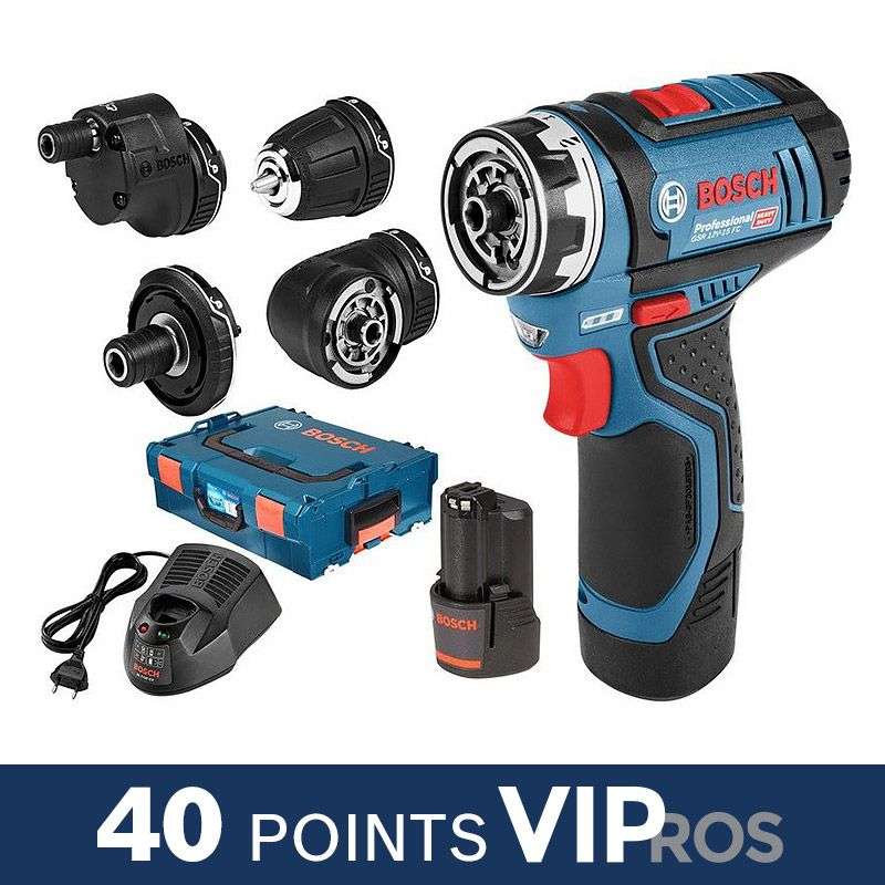 Perceuse-visseuse sans fil BOSCH 06019F6000 GSR 12V-15 FC Professional 12V Li-Ion (2x2.0Ah)