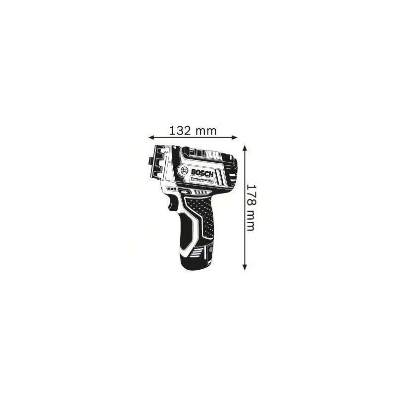 Perceuse-visseuse sans fil BOSCH 06019F6000 GSR 12V-15 FC Professional 12V Li-Ion (2x2.0Ah)