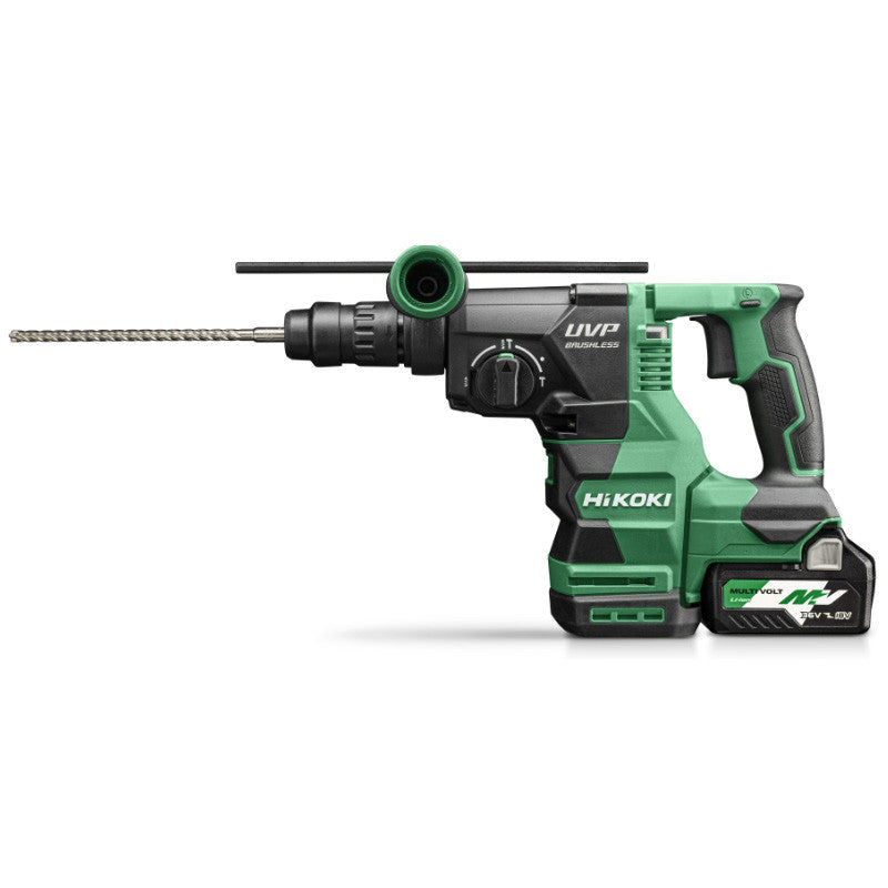 Perfo-burineur 36V SDS+ 28mm - HIKOKI - DH3628DCWRZ - 3 modes 2,5Ah 3,2J UVP-LVH 2 vit. LED level HitCase