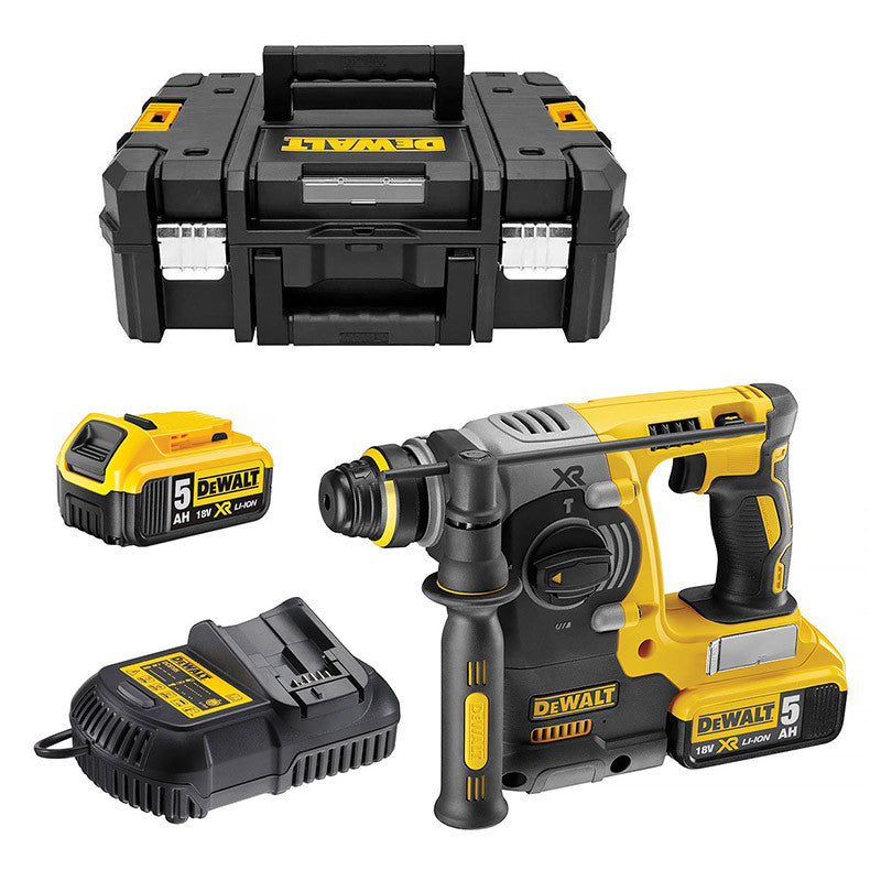 Perforateur SDS-plus 2,1J 18V DEWALT DCH273P2T-QW Brushless avec coffret et 2 batteries 5,0 Ah