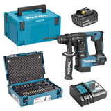 Perforateur MAKITA DHR171FJX1 SDS-Plus 18V (1 x 3Ah) Li-Ion 17mm + Coffret 65 pièces