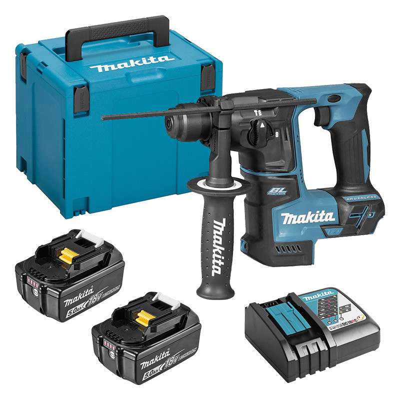 Perforateur MAKITA DHR171RTJ SDS-Plus 18V (2x5Ah) Li-Ion 17mm