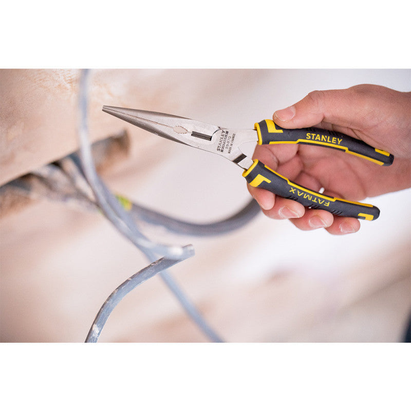 Pince à becs 1/2 ronds longs STANLEY FATMAX - 200 mm