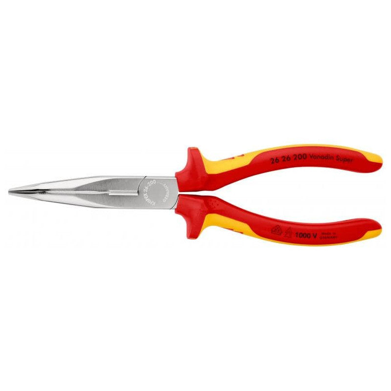 Pince à becs demi-ronds KNIPEX 26 26 200 200mm coudés à 40
