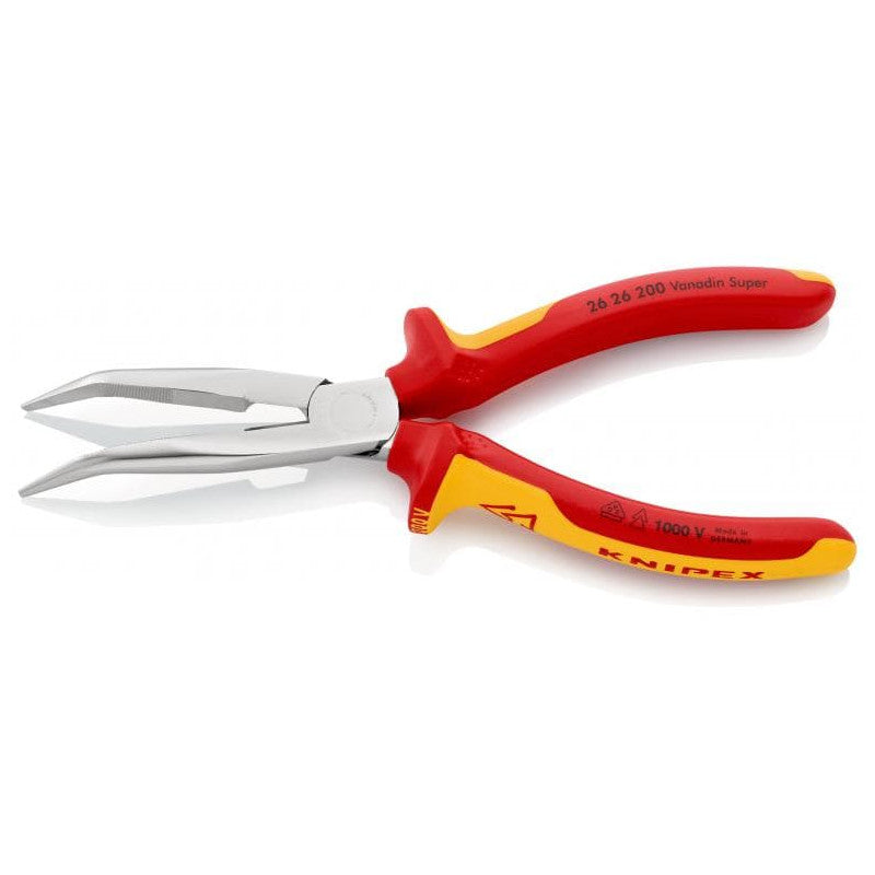 Pince à becs demi-ronds KNIPEX 26 26 200 200mm coudés à 40